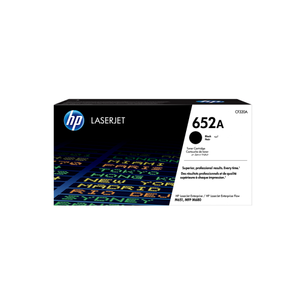 HP 652A Black Original LaserJet Toner Cartridge (CF320A)
