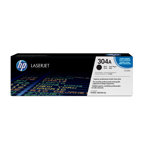 HP 304A Black Original LaserJet Toner Cartridge (CC530A)