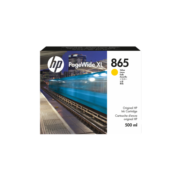 HP 865 500-ml Yellow PageWide XL Ink Cartridge (3ED84A)