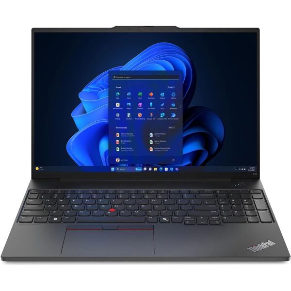 Lenovo ThinkPad E16 Gen 2 – AMD Ryzen 5 7535U 16″ WUXGA IPS Laptop – 8 GB DDR5 – 256 GB NVMe SSD – AMD Radeon 660M – Windows 11 Pro – 1080p Webcam – Wi-Fi 6E & Ethernet – Graphite Black