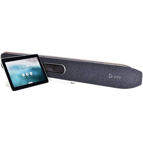 Poly - Studio X50 (Polycom) with TC8 Touch Controller - 4K Video & Audio Bar - Conferencing System for Mid-Size Meeting Rooms - Works with Teams