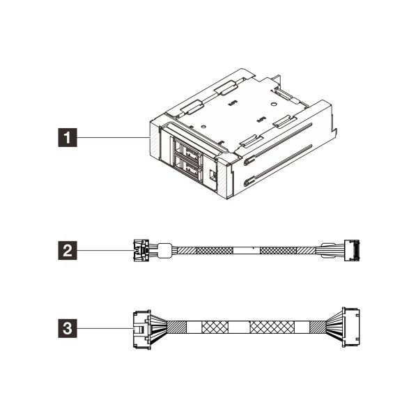 Lenovo - M.2 SATA/NVMe 2-Bay RAID Enablement Kit