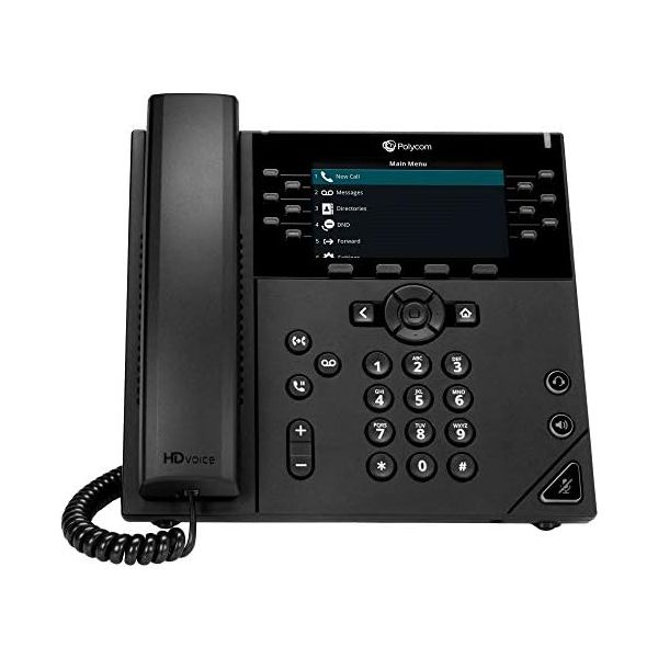 Polycom VVX 450 12-Line Desktop Business IP Phone with Power Supply (Renewed)