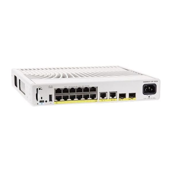 New - C9200CX-12P-2X2G-A Catalyst 9200CX 12-Port PoE+ Network Advantage Switch