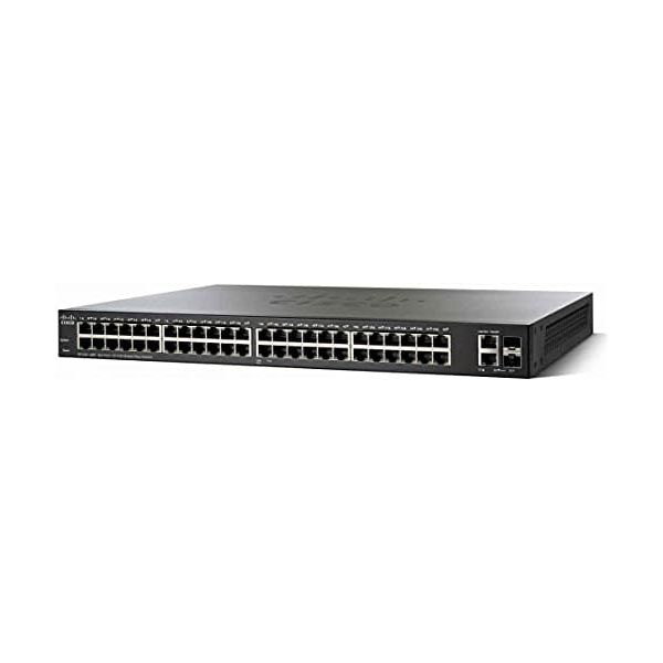 Cisco SF220-48P Smart Switch with 48 10/100 Fast Ethernet Plus 2 Gigabit Ethernet (GbE) Ports