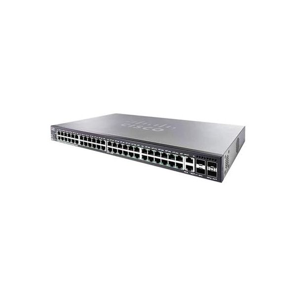 Cisco SG350X-48P 48-Port Gigabit PoE Stackable Managed Switch - SG350X-48P-K9-NA (Renewed)