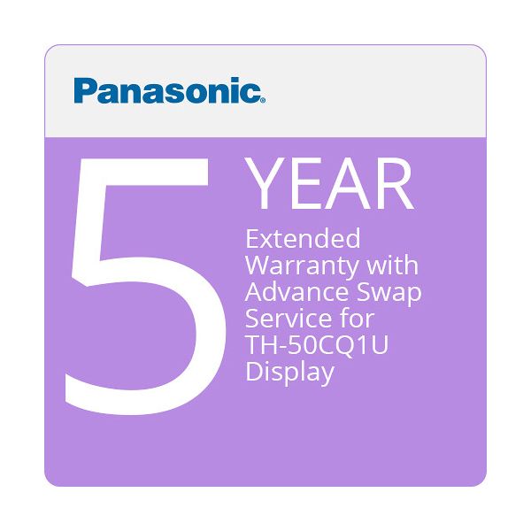 FLAT PANEL DISPLAY MODEL (TH-50CQ1U) EXT WARR W/ADVANCED SWAP - 5 YEARS TOTAL FR — TH-SVCXW50CQY45