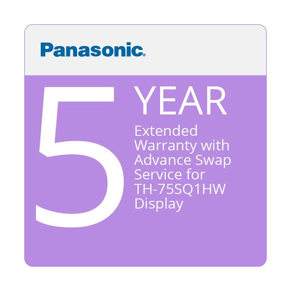 FLAT PANEL DISPLAY MODEL (TH-75SQ1H) EXT WARR W/ADVANCED SWAP - 5 YEARS TOTAL FR — TH-SVCXW75SQHY45