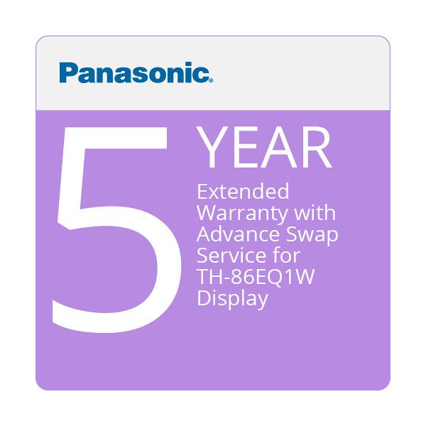 FLAT PANEL DISPLAY MODEL (TH-86EQ1W) EXT WARR W/ADVANCED SWAP - 5 YEARS TOTAL FR — TH-SVCXW86EQY45