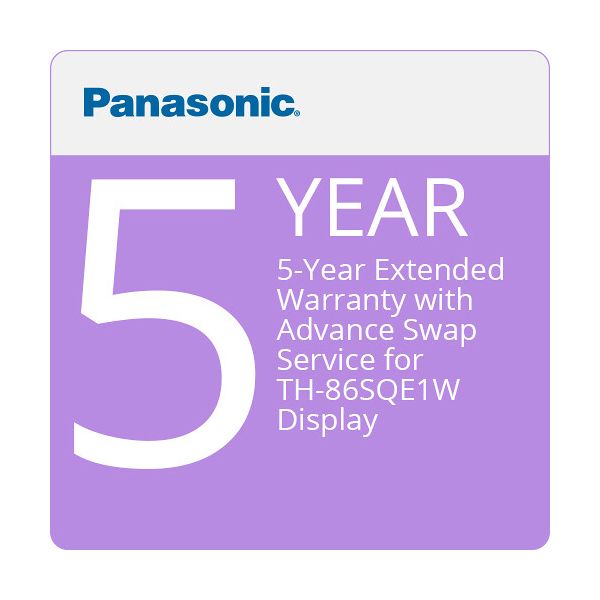 FLAT PANEL DISPLAY MODEL (TH-86SQE1W) EXT WARR W/ADVANCED SWAP - 5 YEARS TOTAL F — TH-SVCXW86SQEY45