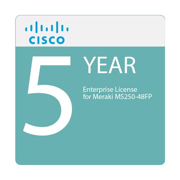Cisco Meraki MS250-48FP Enterprise License and Support, 5 Yr | Cloud — LIC-MS250-48FP-5YR