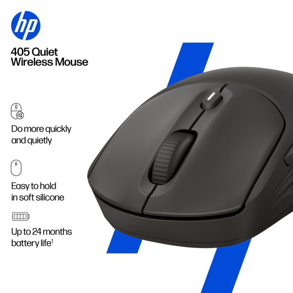 HP 405 Quiet Black Wireless Mouse (AZ7B3AA) - AZ7B3AA#ABA - Mice