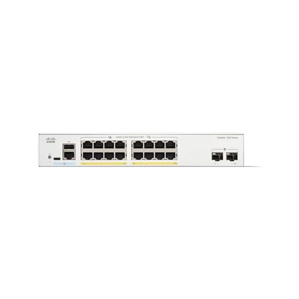 Cisco Catalyst 1300-16P-2G Managed Switch