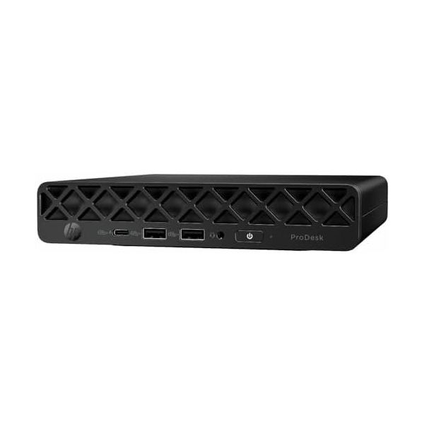 HP ProDesk 4 G1i Mini PC Desktop Computer - Intel Core Ultra 5 235T - 16 GB DDR5 SDRAM - 512 GB SSD - Jack Black - Intel Q870 Chip - Windows 11 Pro - English Keyboard - IEEE 802.11ax Wireless LAN
