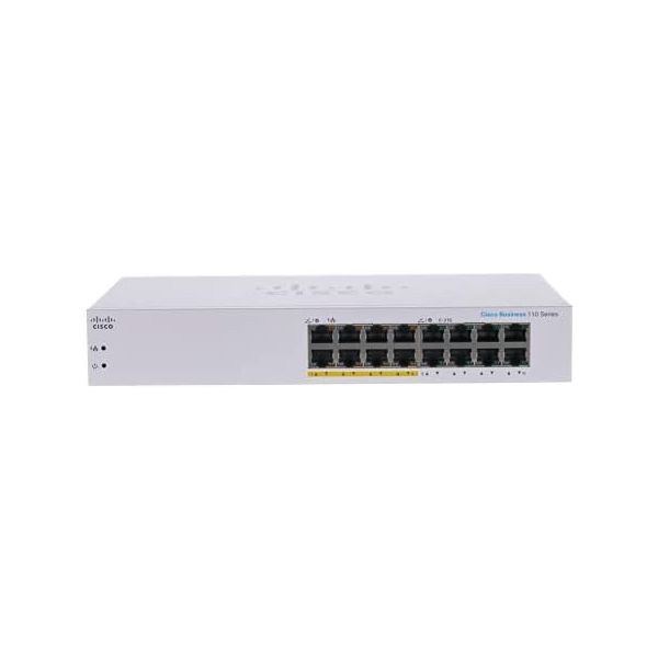 Cisco Business CBS110-16PP-D Unmanaged Switch | 16 Port GE | Partial PoE | Limited Lifetime Protection