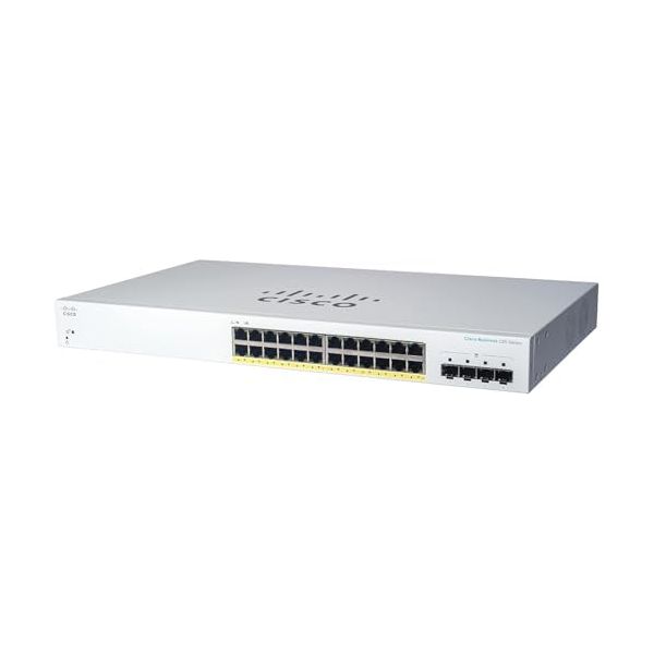 CISCO DESIGNED Business CBS220-24FP-4X Smart Switch | 24 Port GE | Full PoE | 4x10G SFP+ | 3-Year Limited Hardware Warranty (CBS220-24FP-4X-NA)