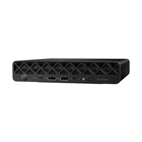 HP ProDesk 4 G1i Mini PC Desktop Computer - Intel Core Ultra 5 225T - 16 GB DDR5 SDRAM - 256 GB PCI Express NVMe SSD - Jack Black - Intel Q870 Chip - Windows 11 Pro - Wi-Fi 6 (IEEE 802.11ax)
