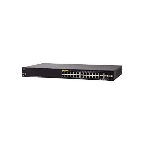 Cisco SF350-24P-K9 24-Port 10/100 PoE Managed Ethernet Switch (Renewed)