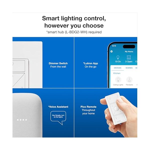 Lutron Caseta Deluxe Smart Dimmer Switch Kit
