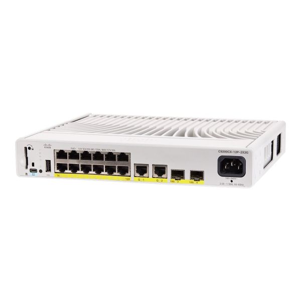 Cisco Catalyst 9200CX - Network Advantage - switch - compact - 12 ports - managed - rack-mountable - C9200CX12P2X2GA-RF