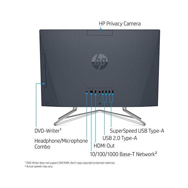HP 22-DF 21.5-Inch Full HD WLED All-in-One PC Intel Celeron G5900T 4GB 256GB SSD Win 10