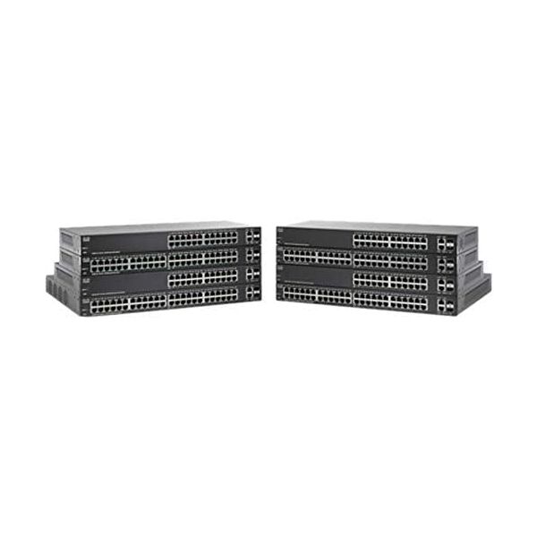 Cisco Remanufactured SF220-48 Smart Switch with 48 10/100 Fast Ethernet Ports Plus 2 Gigabit Ethernet (GbE) uplinks