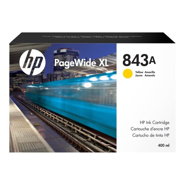 HP 843A Original Page Wide Ink Cartridge - Yellow Pack - C1Q60A