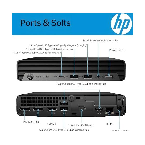 HP Pro Mini 400 G9 Business Desktop PC | Intel 12-Core i7-12700T | 16GB DDR4 RAM
