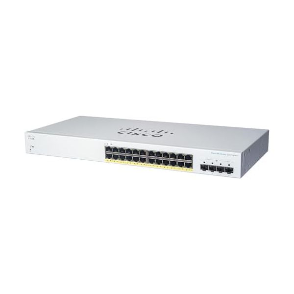 CISCO DESIGNED Business CBS220-24P-4G Smart Switch | 24 Port GE | PoE | 4x1G SFP | 3-Year Limited Hardware Warranty (CBS220-24P-4G-NA)