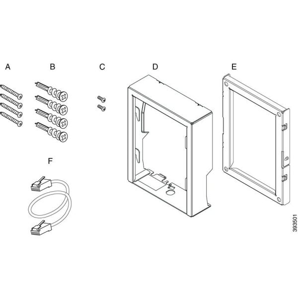 SPARE WALLMOUNT KIT FOR CISCO UC PHONE 7800 SERIES