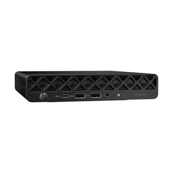 HP ProDesk 4 G1i Mini PC Desktop Computer - Intel Core Ultra 7 265T - vPro Technology - 16 GB DDR5 SDRAM - 512 GB PCI Express NVMe SSD - Jack Black - Intel Q870 Chip - Windows 11 Pro - Wi-Fi 6E
