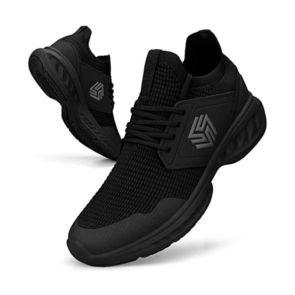 Giniros Mens Slip On Walking Shoes Non Slip Running Shoes Breathable Workout Shoes Lightweight Gym Sneakers