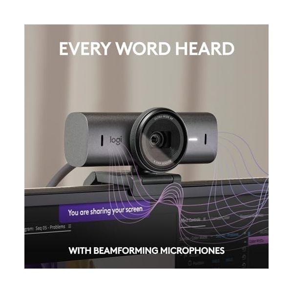 Logitech MX Brio Ultra HD 4K Webcam for Collaboration and Streaming