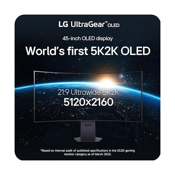 LG 45GX950A-B 45-inch Ultragear 5K2K WUHD (5120 x 2160) OLED Curved Gaming Monitor