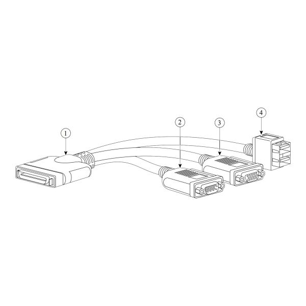 Cisco - keyboard / video / mouse (KVM) cable - N20-BKVM-D