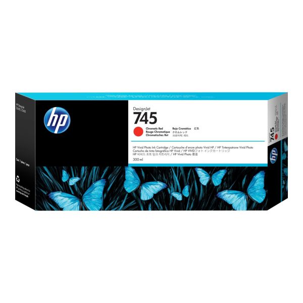 HP 745 (F9K06A) Original Inkjet Ink Cartridge - Chromatic Red - 1 Each - F9K06A