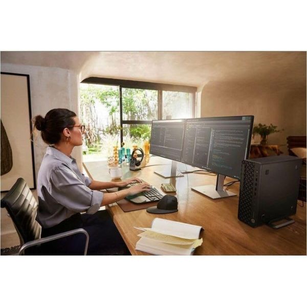 HP EliteDesk 8 G1i Desktop Computer - Small Form Factor - Intel Core Ultra 9 285 - vPro Technology - 64 GB RAM - 1 TB SSD - Jack Black - Smart Buy - Intel Q870 Chip - Windows 11 Pro - Iris Xe Graphics