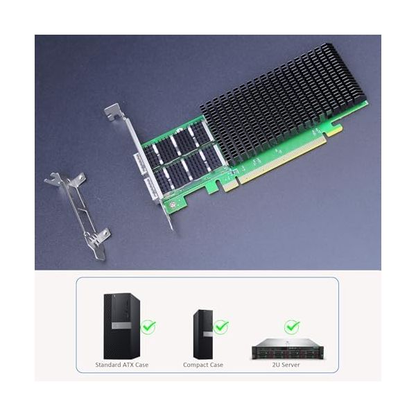 GLOTRENDS ST7438 Dual Port 200GbE QSFP56 PCIe 4.0 x16 Network Adapter Card