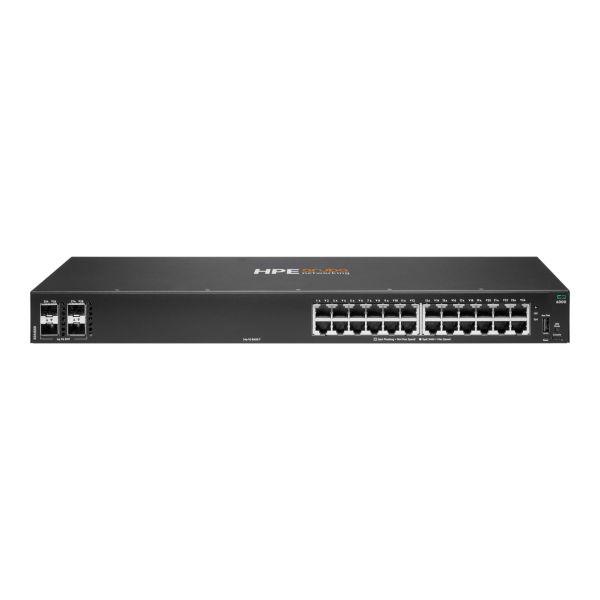HPE Aruba Networking CX 6000 24p 10M/100M/1G 4p SFP 1G Switch - switch - 24 ports - managed - rack-mountable - R8N88B#ABA