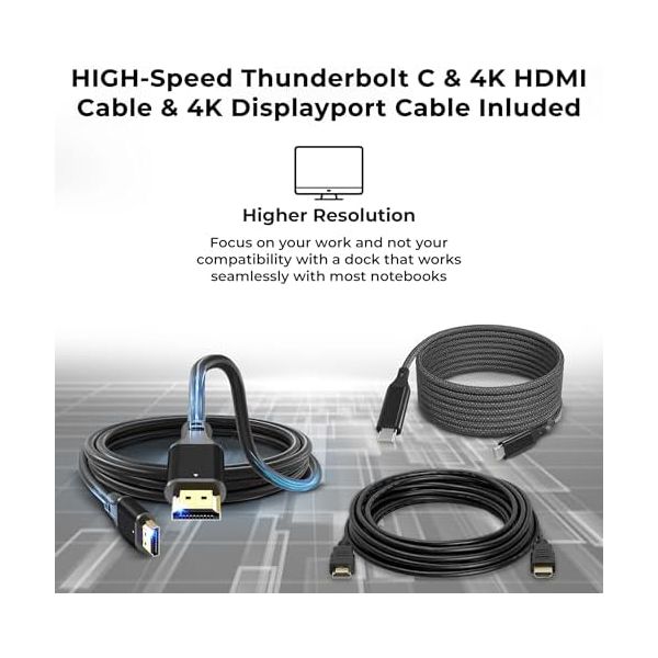 DOCK - BLACK/RED - POWER SUPPLY - 20V - 3.5MM AUDIO COMBO JACK, THUNDERBOLT PORT