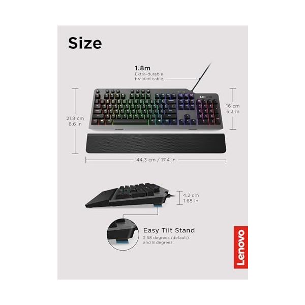 Lenovo GY40T26478 Legion K500 RGB Mechanical Gaming Keyboard