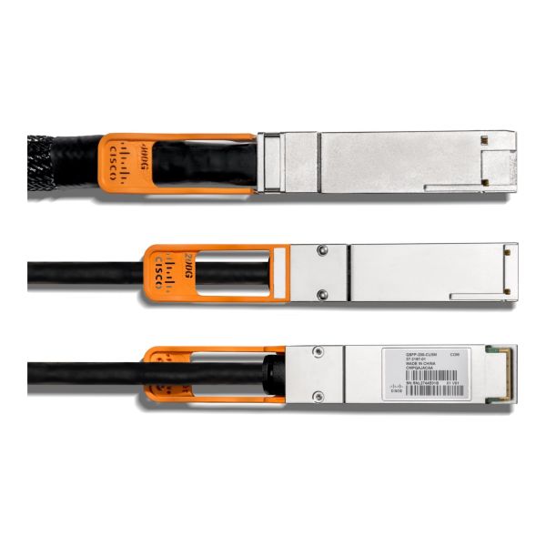 Cisco 200GBase-CR4 direct attach cable - 3.3 ft - QDD-2Q200-CU1M=