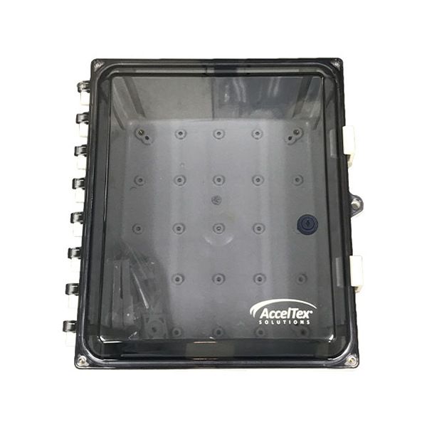 AccelTex 12"x10"x6" Polycarbonate Enclosure for Access Points - Light Gray - ATS-12106P-C-K-CG-UBPTB