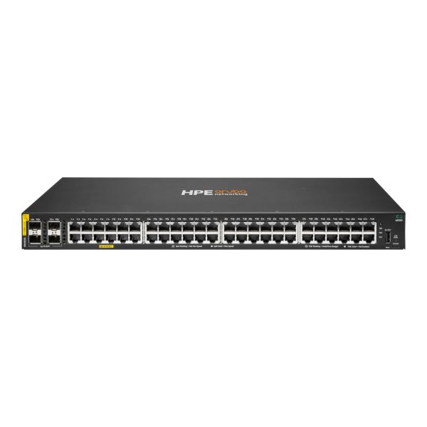 HPE Aruba Networking CX 6000 48p 10M/100M/1G Class4 PoE 4p SFP 1G 370W Switch - switch - 48 ports - managed - - R8N85B#ABA