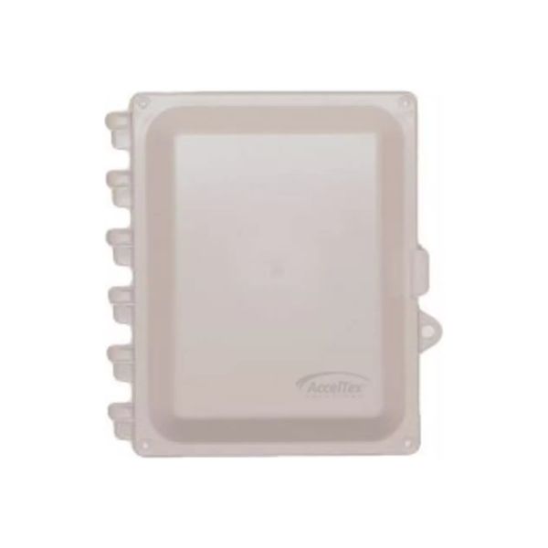 AccelTex Solutions wireless access point enclosure - 8x6x4, polycarbonate, with solid door, latch lock and cord grip - ATS-00477