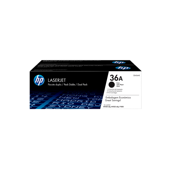 HP 36A Black Original LaserJet Toner Cartridge (CB436A)