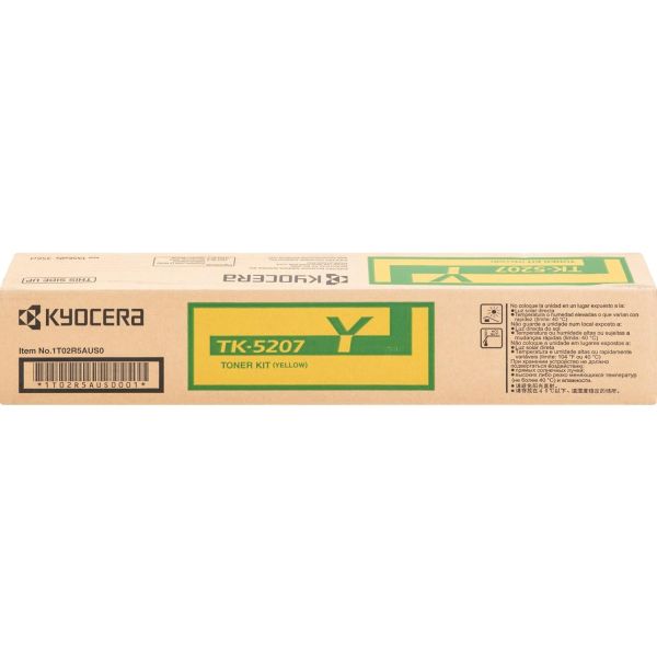  KYOCERA TK-5207Y Yellow Toner Cartridge (Yield: 12K @ 5%) - 1T02R5AUS0