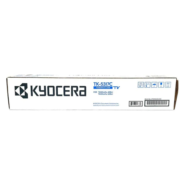  KYOCERA TK-5317C Cyan Toner Cartridge (Yield: 18K @ 5%) - 1T02WHCUS0