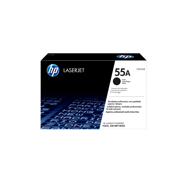 HP 55A Black Original LaserJet Toner Cartridge (CE255A)
