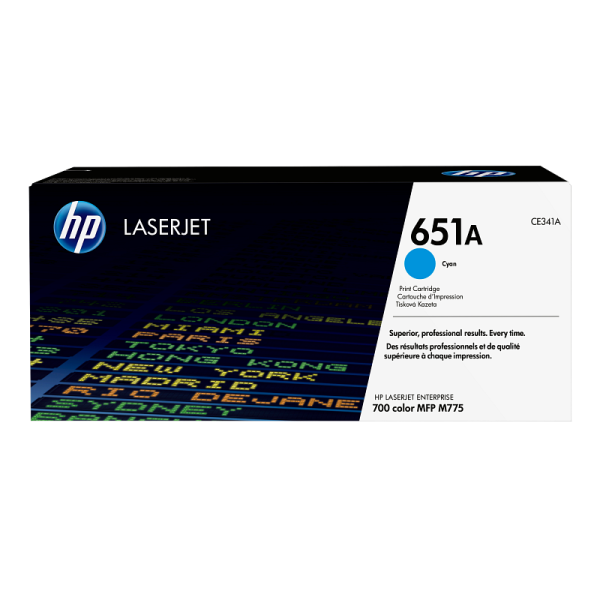 HP 651A Cyan Original LaserJet Toner Cartridge (CE341A)